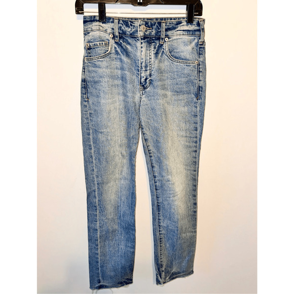 Anthropologie Pilcro Women's 25 Straight Leg Blue Jeans Stretch Relaxed - Picture 1 of 9
